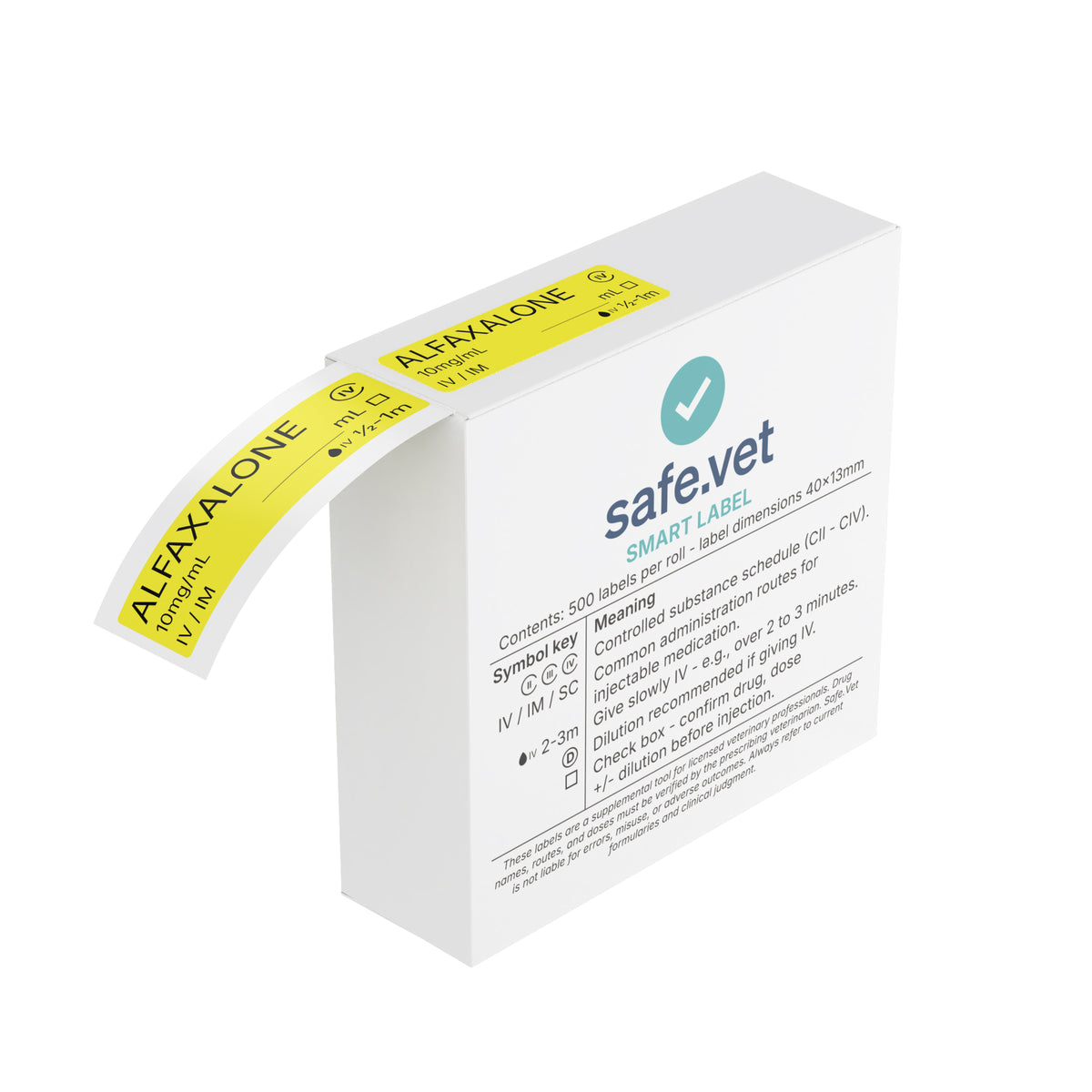 Veterinary Syringe Labels - Alfaxalone (Alfaxan)