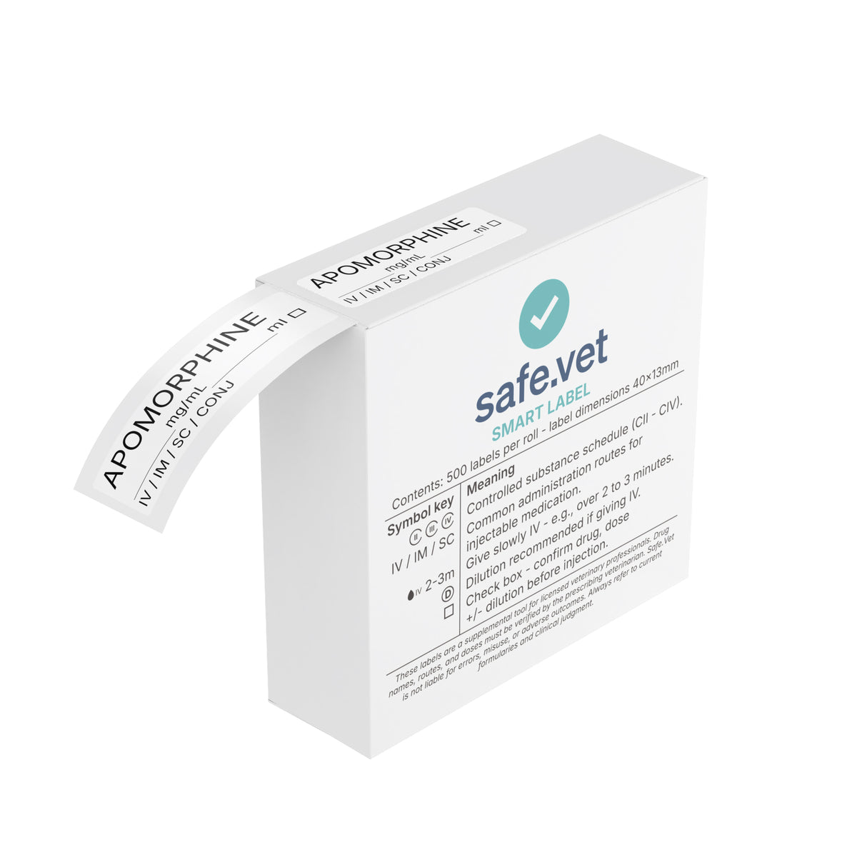 Veterinary Syringe Labels - Apomorphine