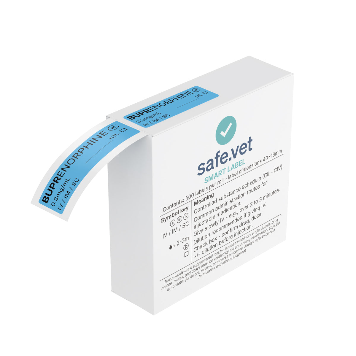 Veterinary Syringe Labels for Buprenorphine