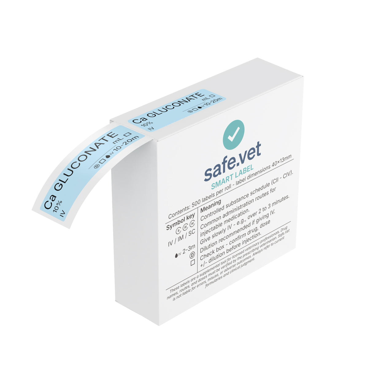 Veterinary Syringe Labels - Calcium Gluconate