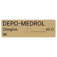 Veterinary Syringe Labels - Depo-Medrol (Methylprednisolone)