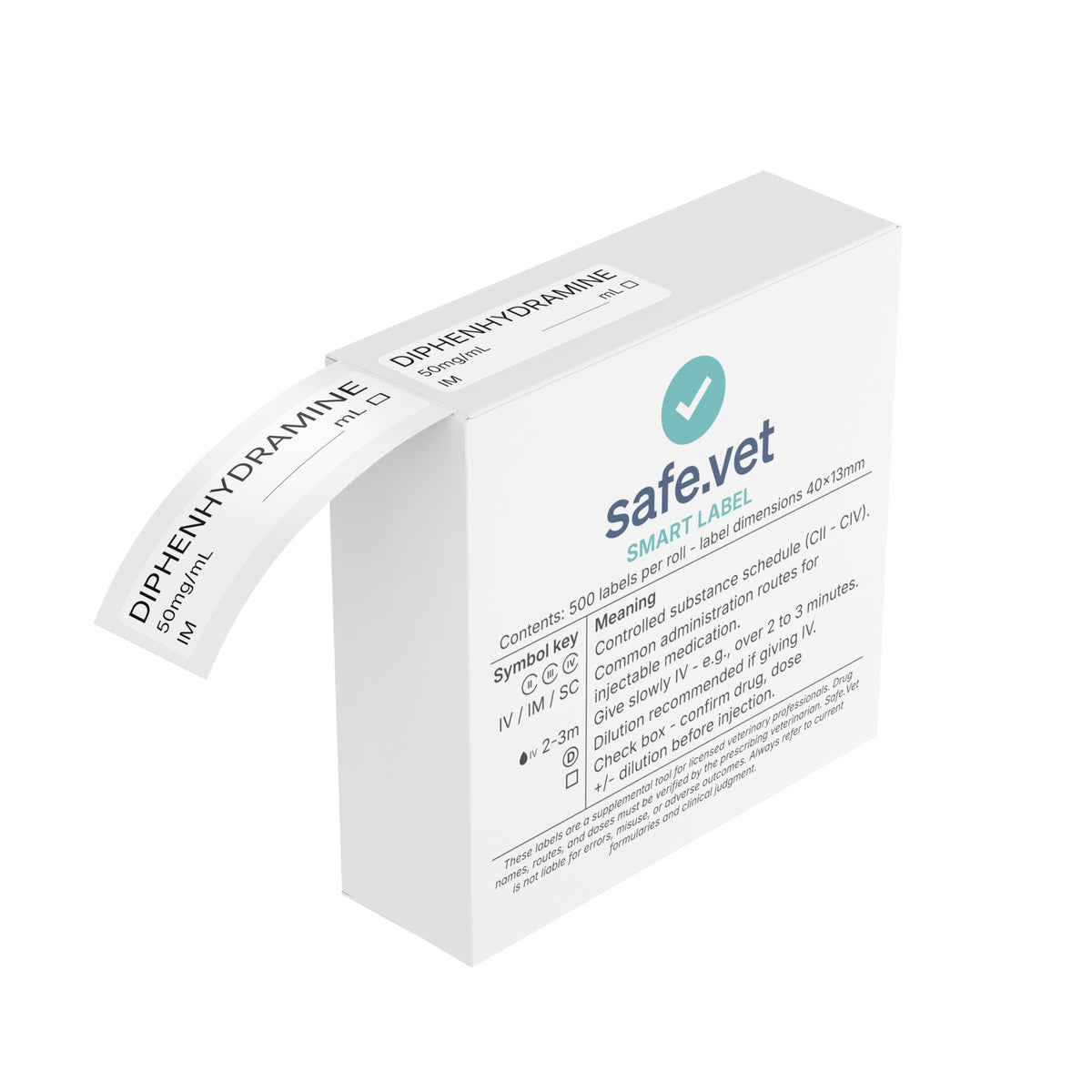 Veterinary Syringe Labels - Diphenhydramine