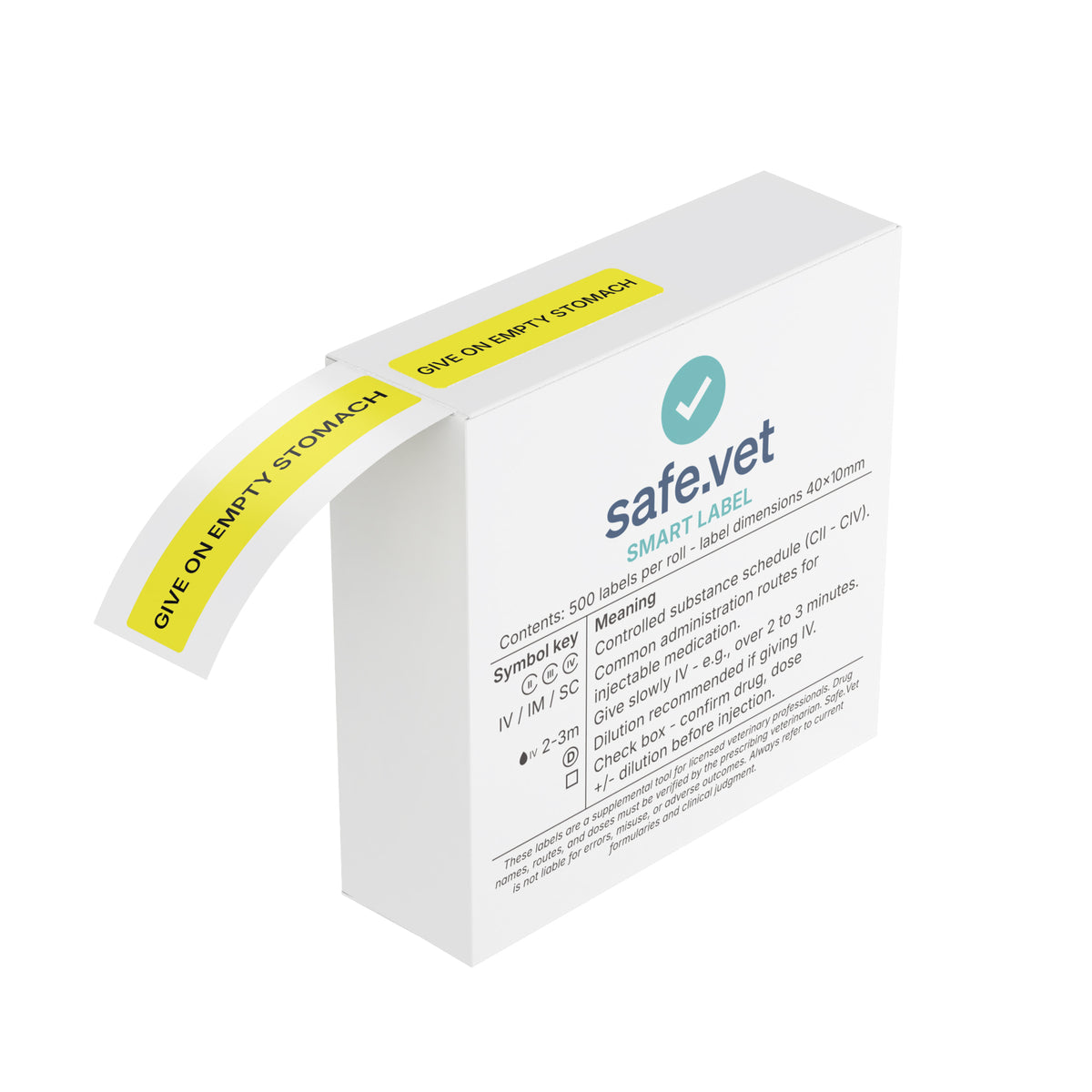 "Give On Empty Stomach" Dispensing Labels