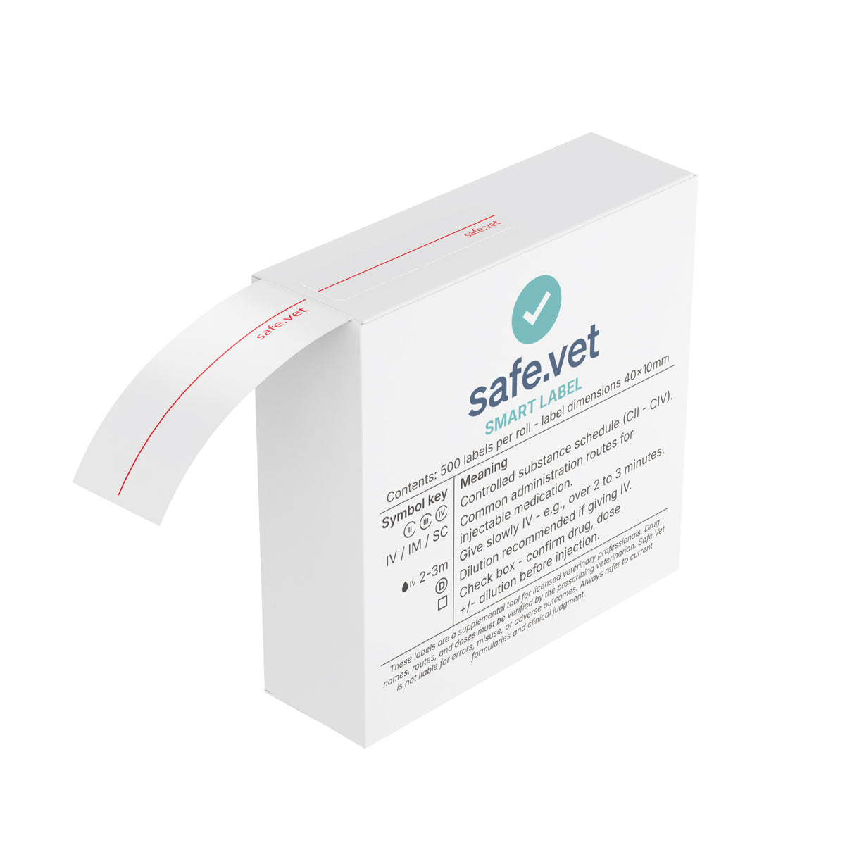"Precision Dose" Transparent Syringe Label