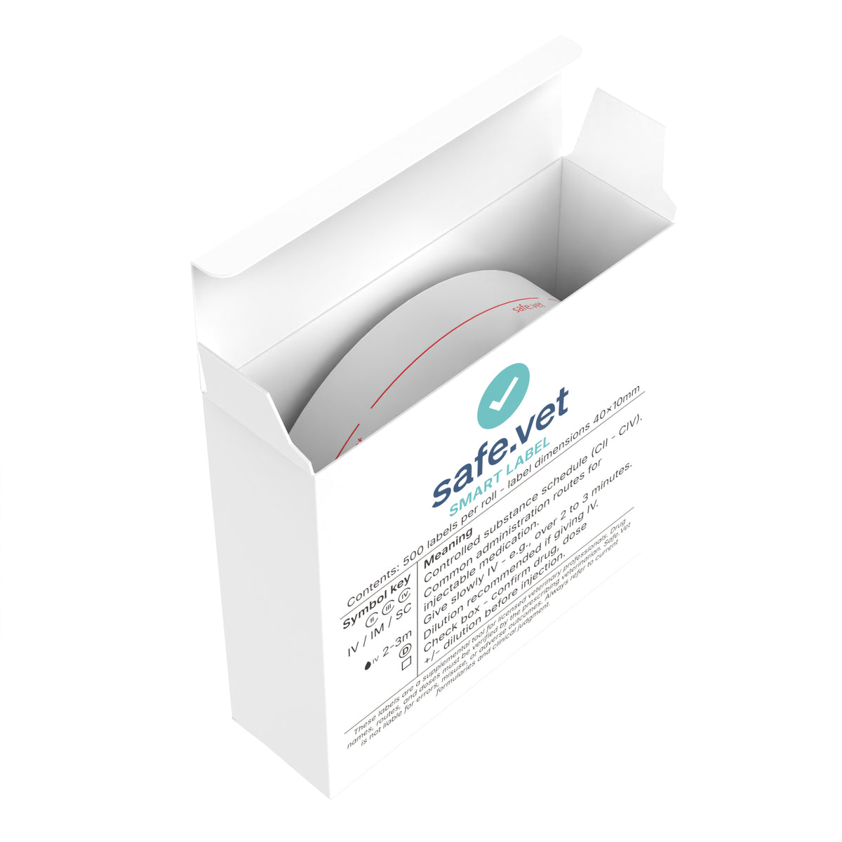 "Precision Dose" Transparent Syringe Label
