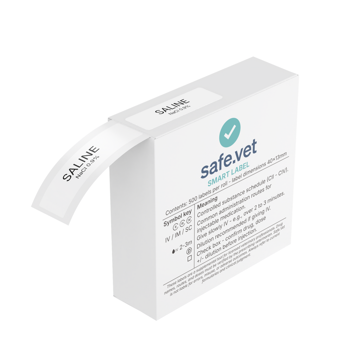 Veterinary Syringe Labels - Saline / NaCl 0.9%