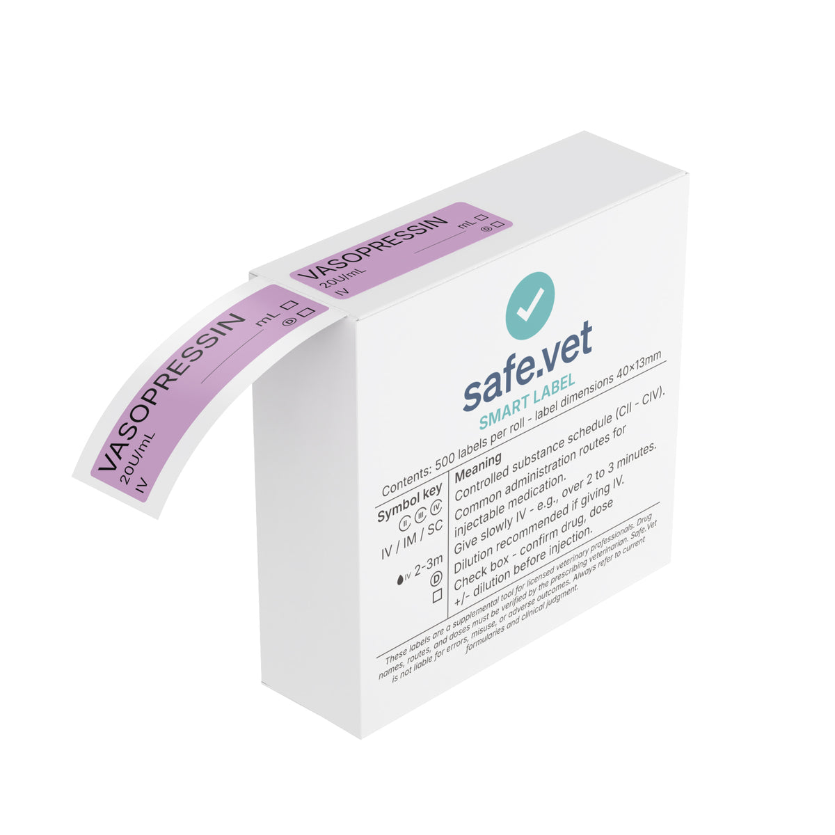 Veterinary Syringe Labels - Vasopressin