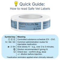 Veterinary Syringe Labels - Ampicillin Na