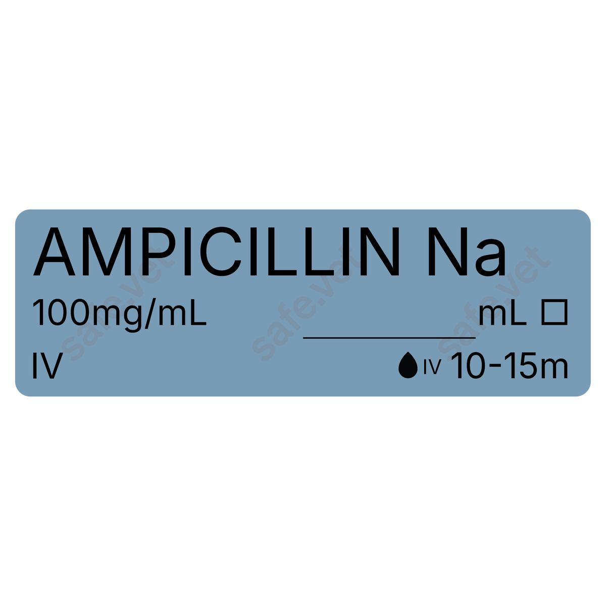 Veterinary Syringe Labels - Ampicillin Na