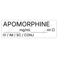 Veterinary Syringe Labels - Apomorphine