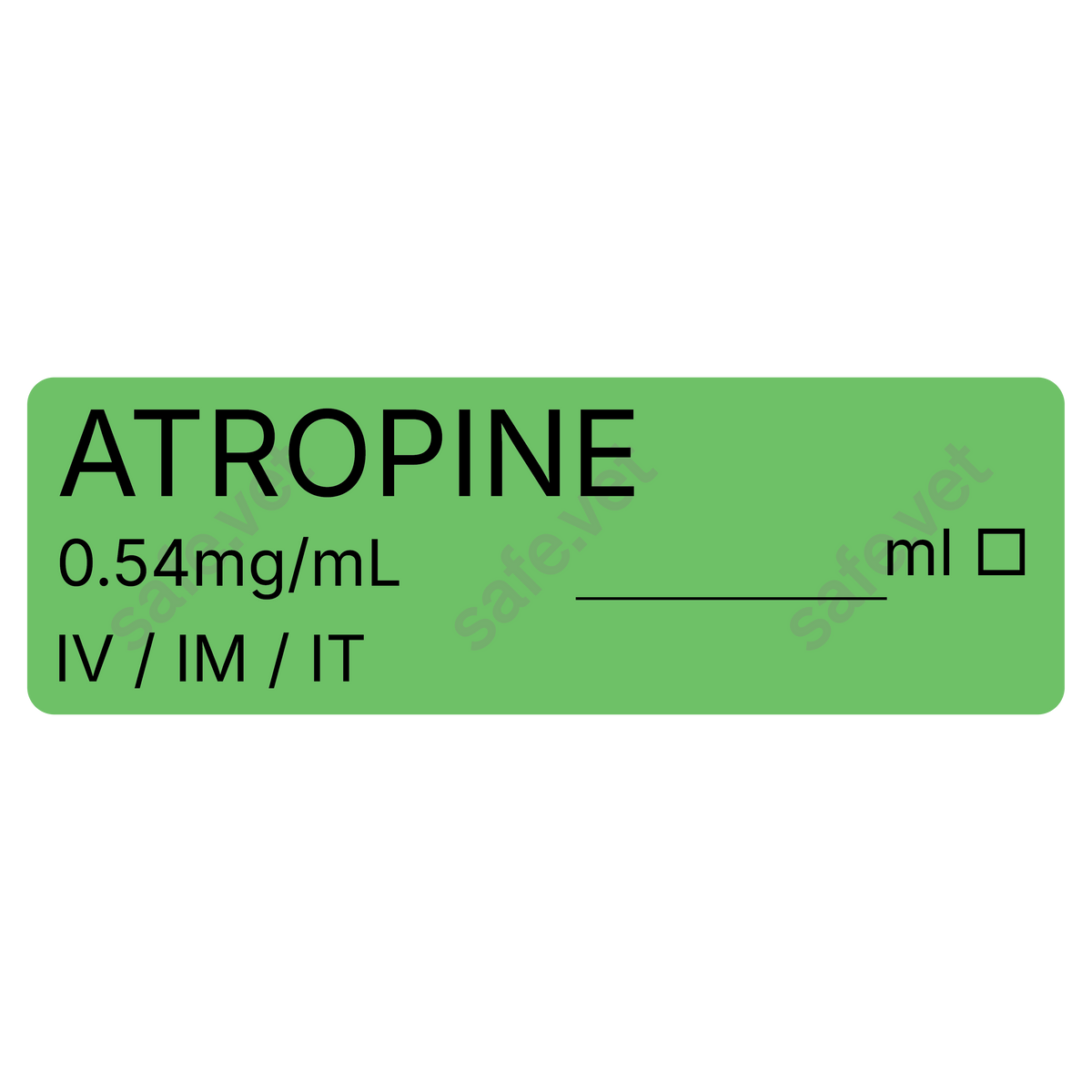 Veterinary Syringe Labels - Atropine