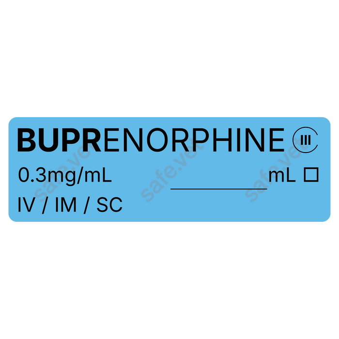 Veterinary Syringe Labels for Buprenorphine