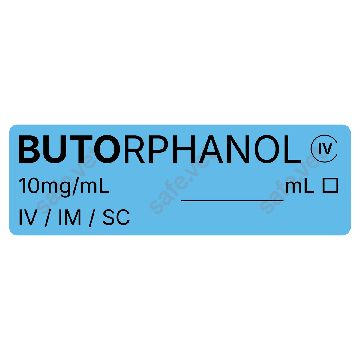 Veterinary Syringe Labels for Butorphanol