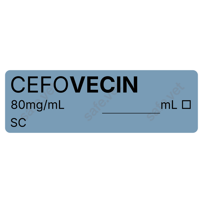 Veterinary Syringe Labels - Cefovecin (Convenia)