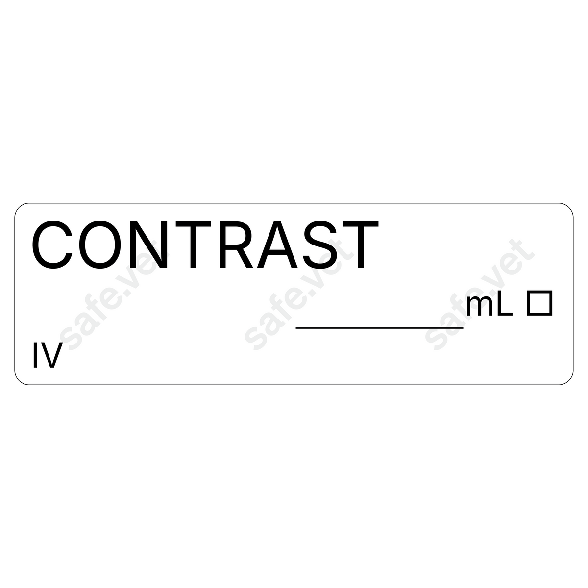 Veterinary Syringe Labels - Contrast