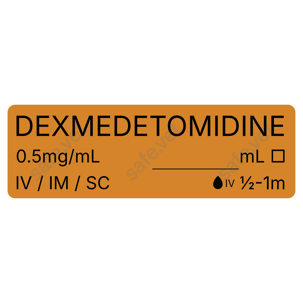 Veterinary Syringe Labels - Dexmedetomidine (Dexdomitor)