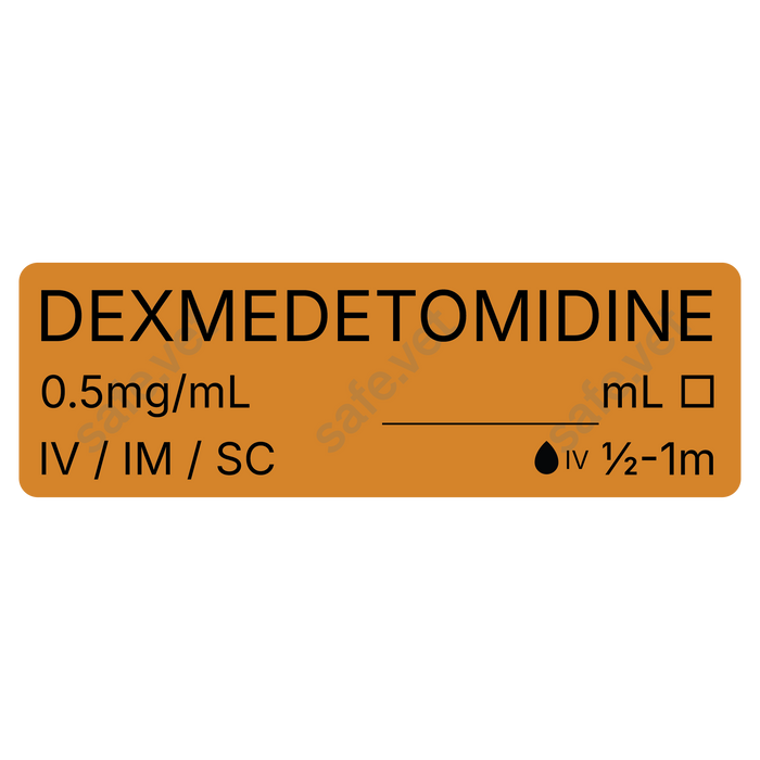 Veterinary Syringe Labels - Dexmedetomidine (Dexdomitor)
