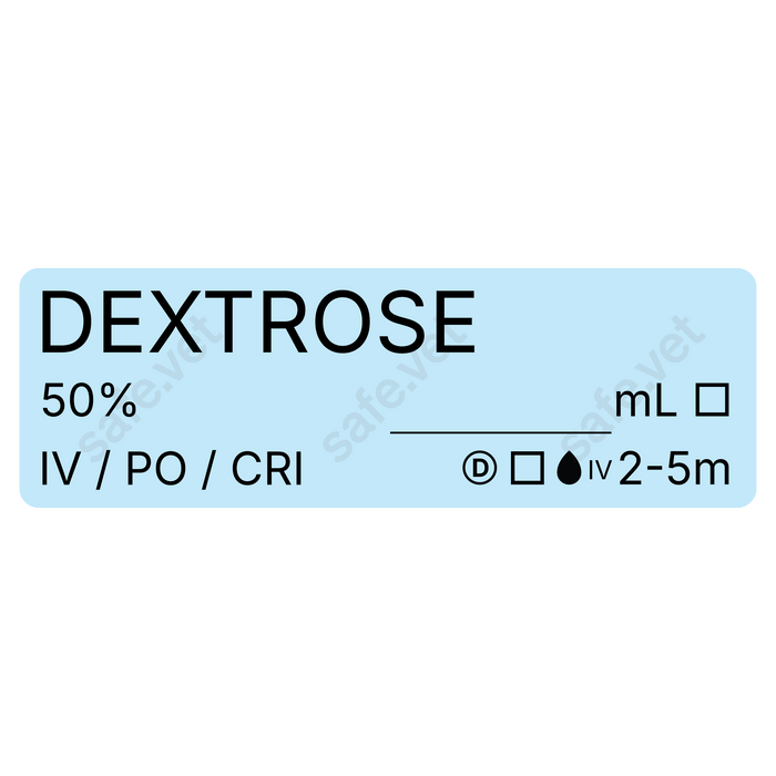 Veterinary Syringe Labels - Dextrose