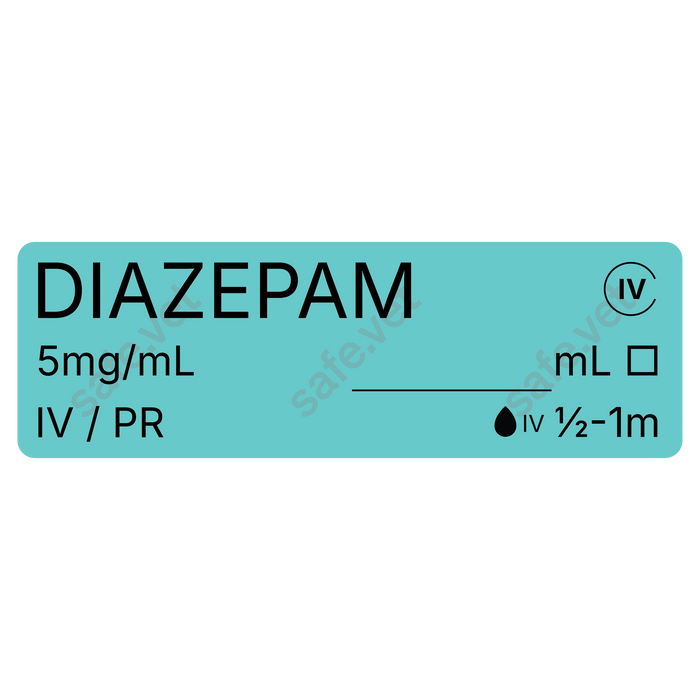 Veterinary Syringe Labels - Diazepam