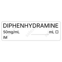 Veterinary Syringe Labels - Diphenhydramine