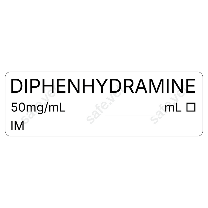Veterinary Syringe Labels - Diphenhydramine