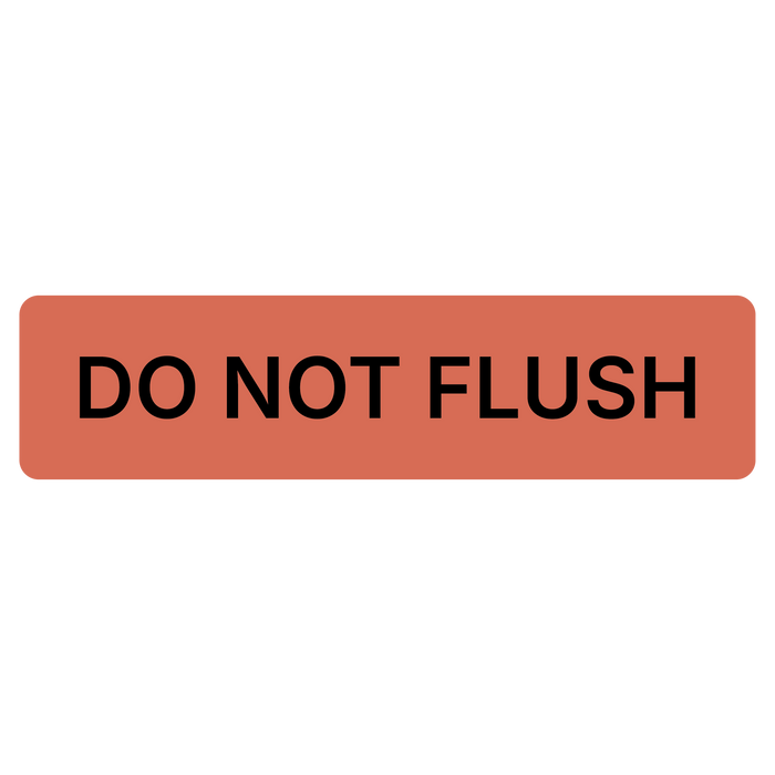 Veterinary IV Line Safety Labels - "Do Not Flush"