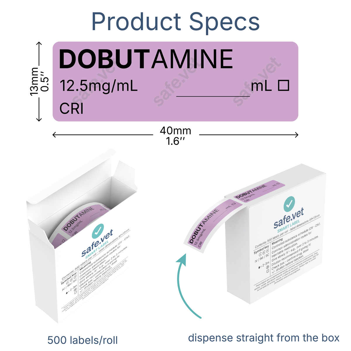 Veterinary Syringe Labels - Dobutamine