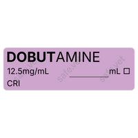 Veterinary Syringe Labels - Dobutamine