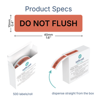 Veterinary IV Line Safety Labels - "Do Not Flush"