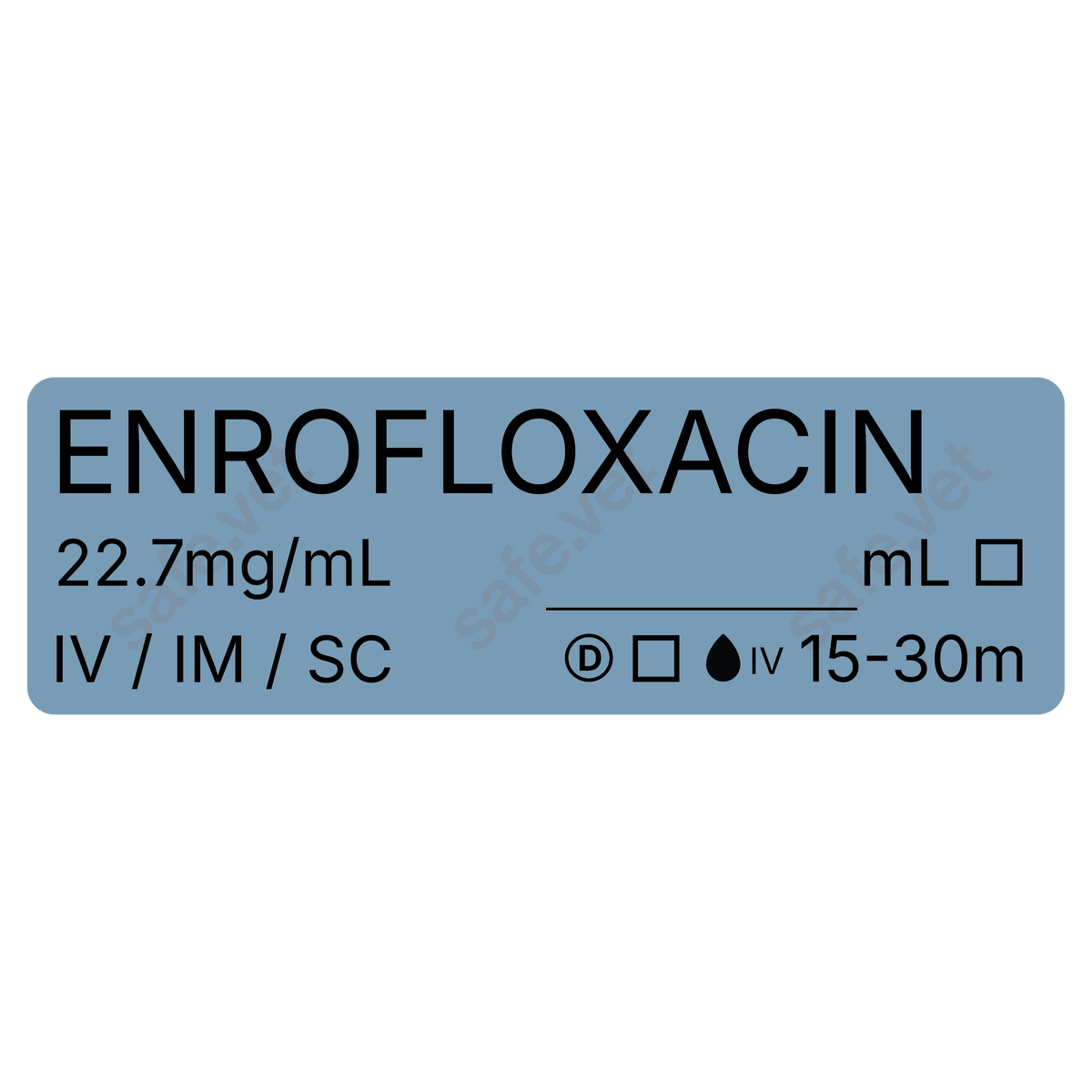 Veterinary Syringe Labels - Enrofloxacin (Baytril)