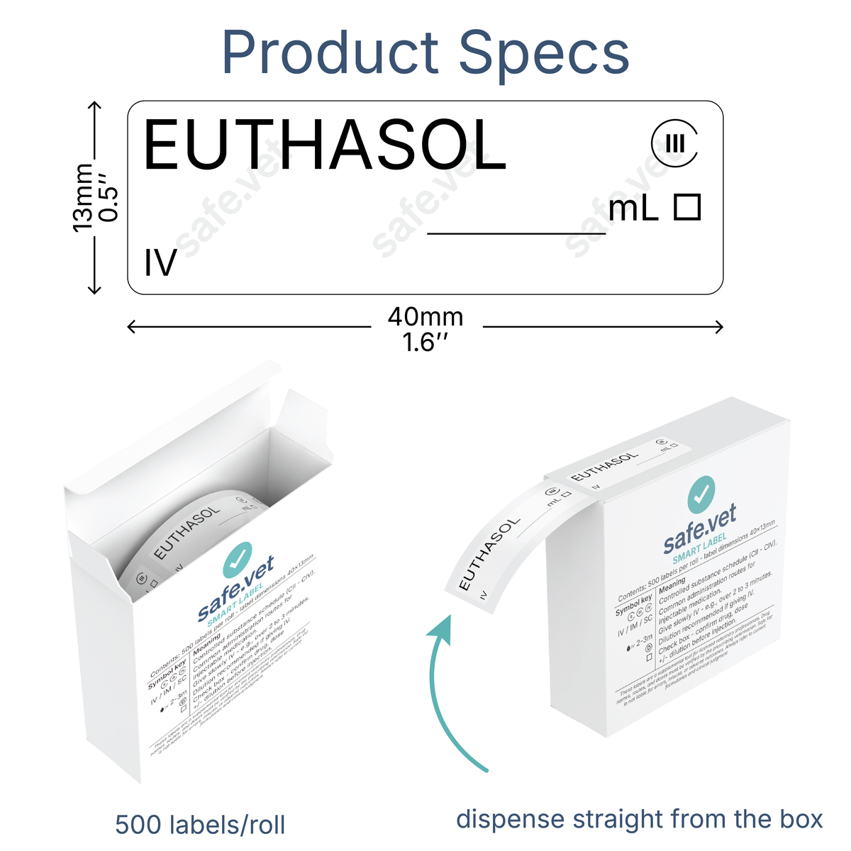 Veterinary Syringe Labels - Euthasol