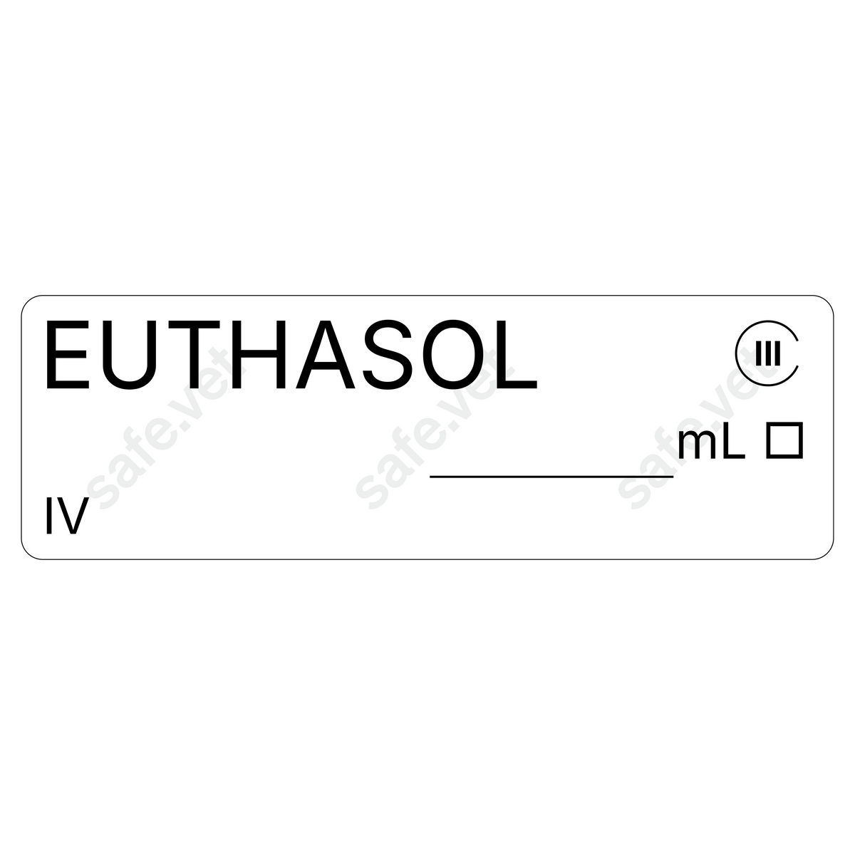 Veterinary Syringe Labels - Euthasol
