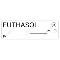 Veterinary Syringe Labels - Euthasol