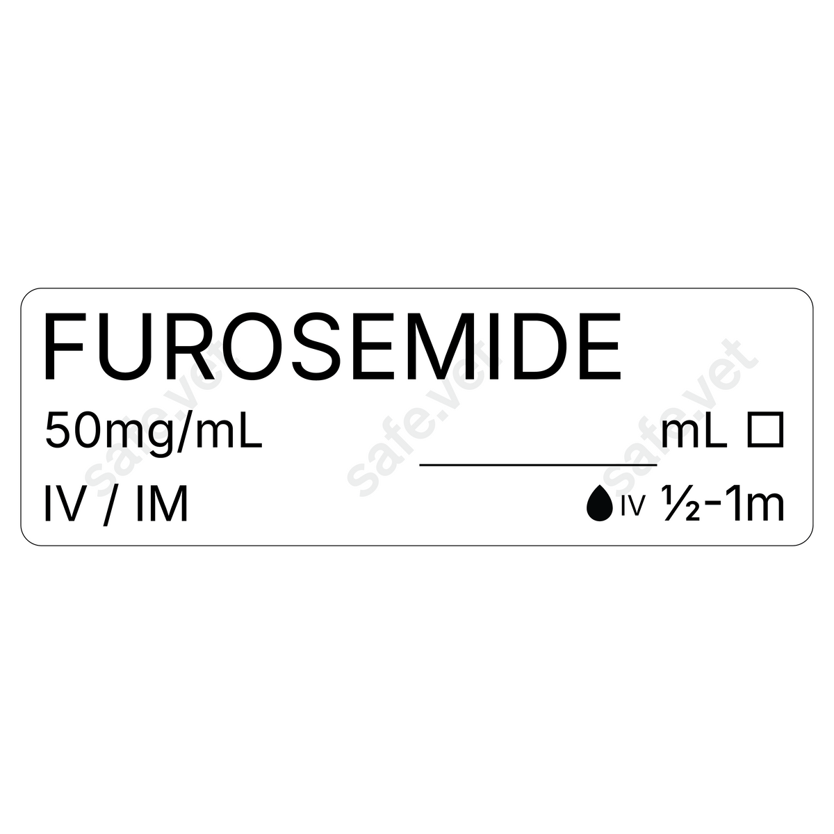 Veterinary Syringe Labels - Furosemide