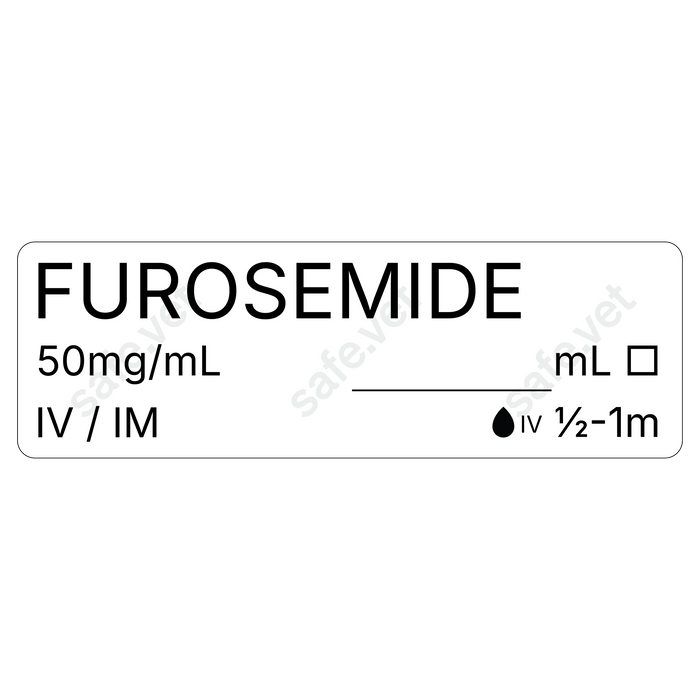 Veterinary Syringe Labels - Furosemide