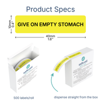 "Give On Empty Stomach" Dispensing Labels