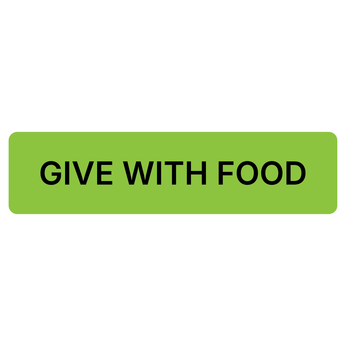 "Give With Food" Dispensing Labels