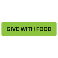 "Give With Food" Dispensing Labels
