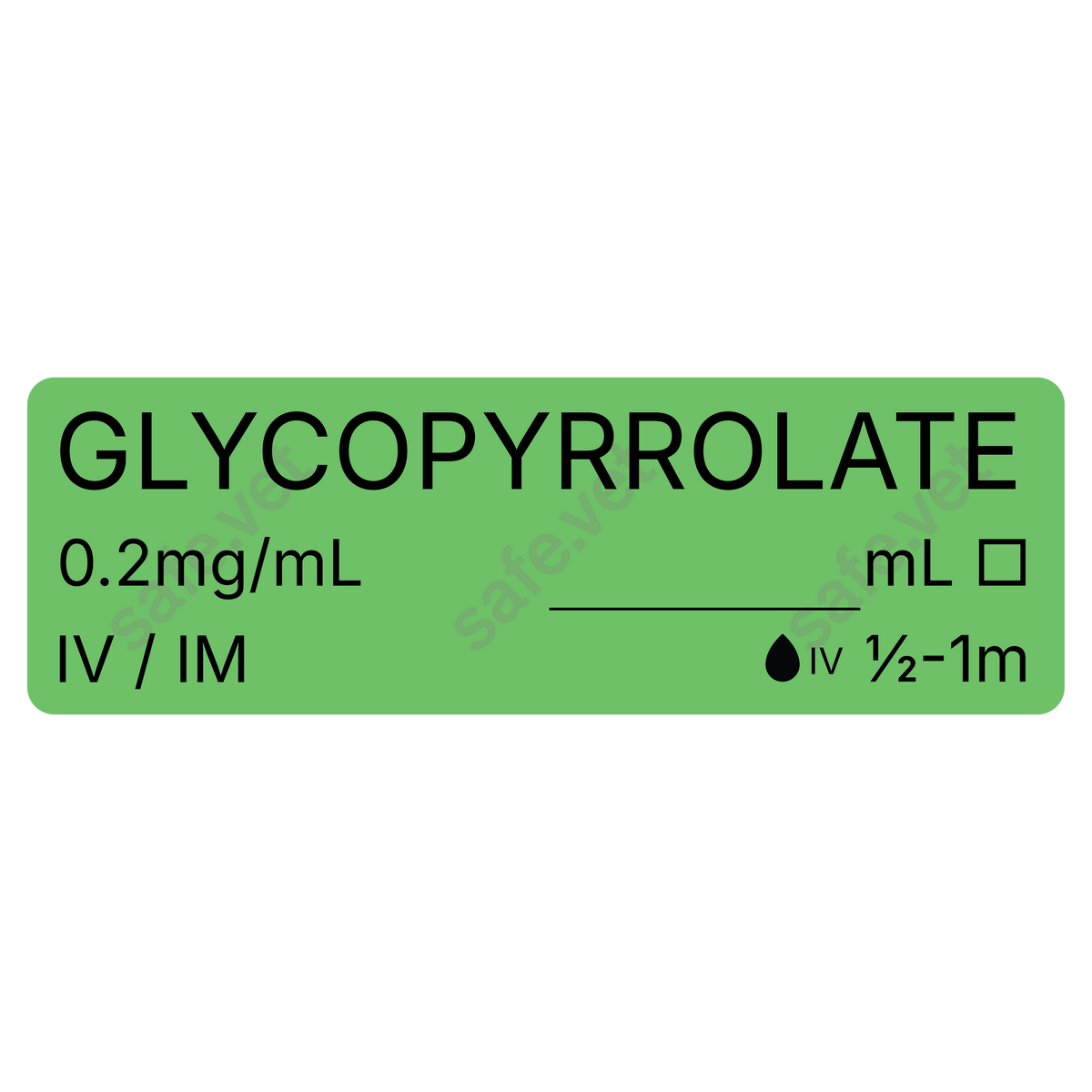 Veterinary Syringe Labels - Glycopyrrolate