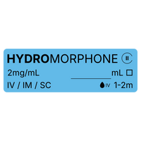 Veterinary Syringe Labels for Hydromorphone