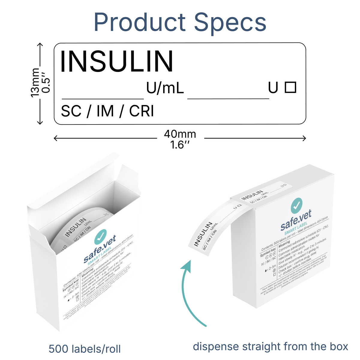 Veterinary Syringe Labels - Insulin