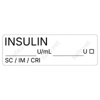 Veterinary Syringe Labels - Insulin