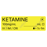 Veterinary Syringe Labels - Ketamine