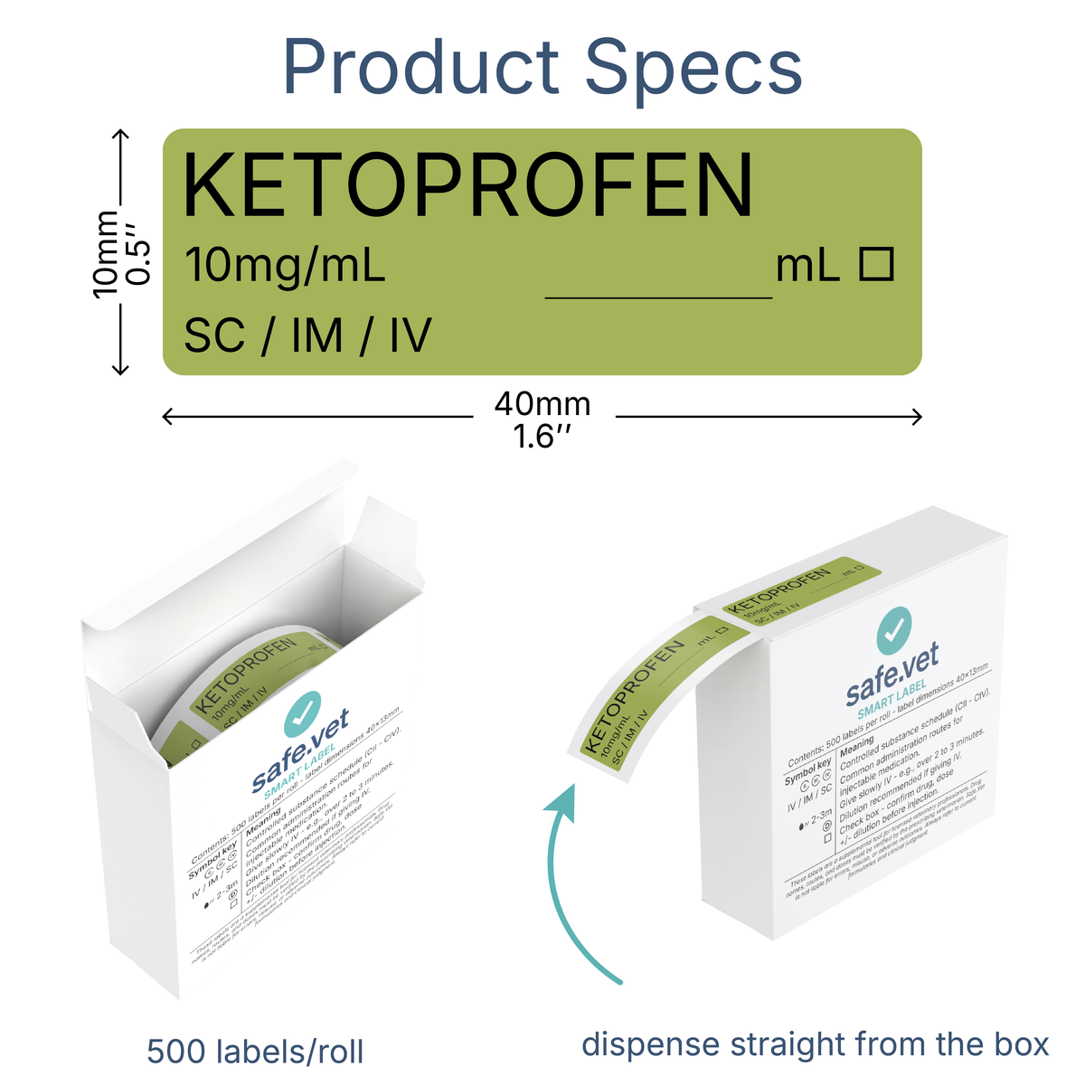 Veterinary Syringe Labels - Ketoprofen