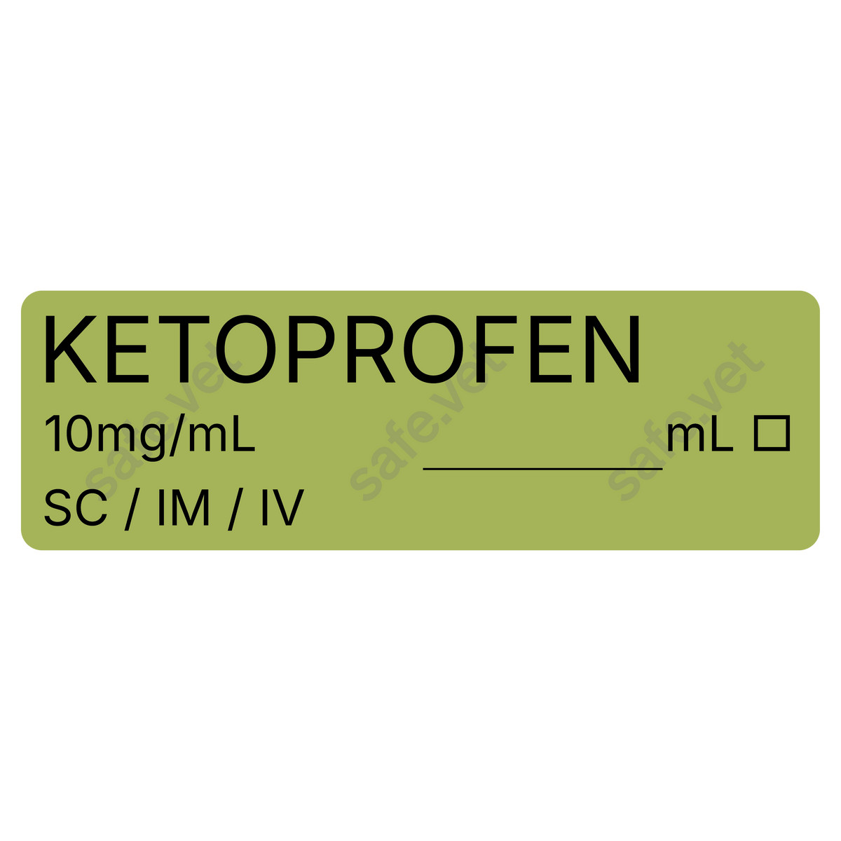 Veterinary Syringe Labels - Ketoprofen