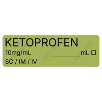 Veterinary Syringe Labels - Ketoprofen