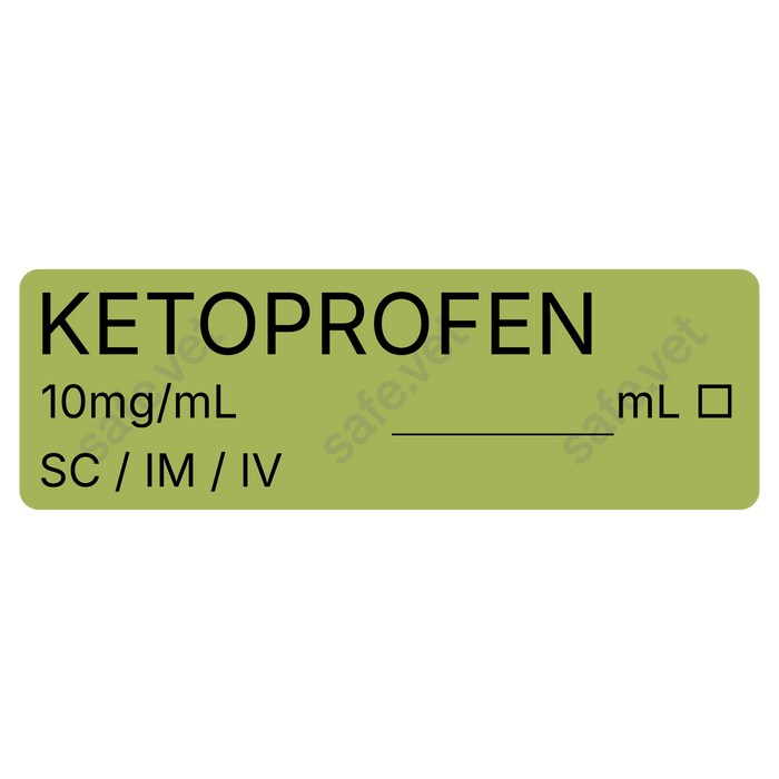 Veterinary Syringe Labels - Ketoprofen