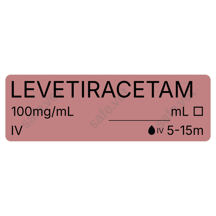 Veterinary Syringe Labels - Levetiracetam