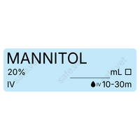 Veterinary Syringe Labels - Mannitol