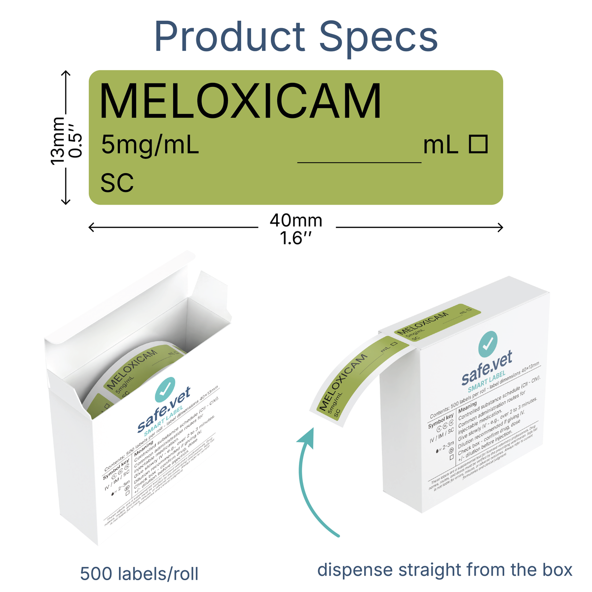 Veterinary Syringe Labels - Meloxicam (Metacam)
